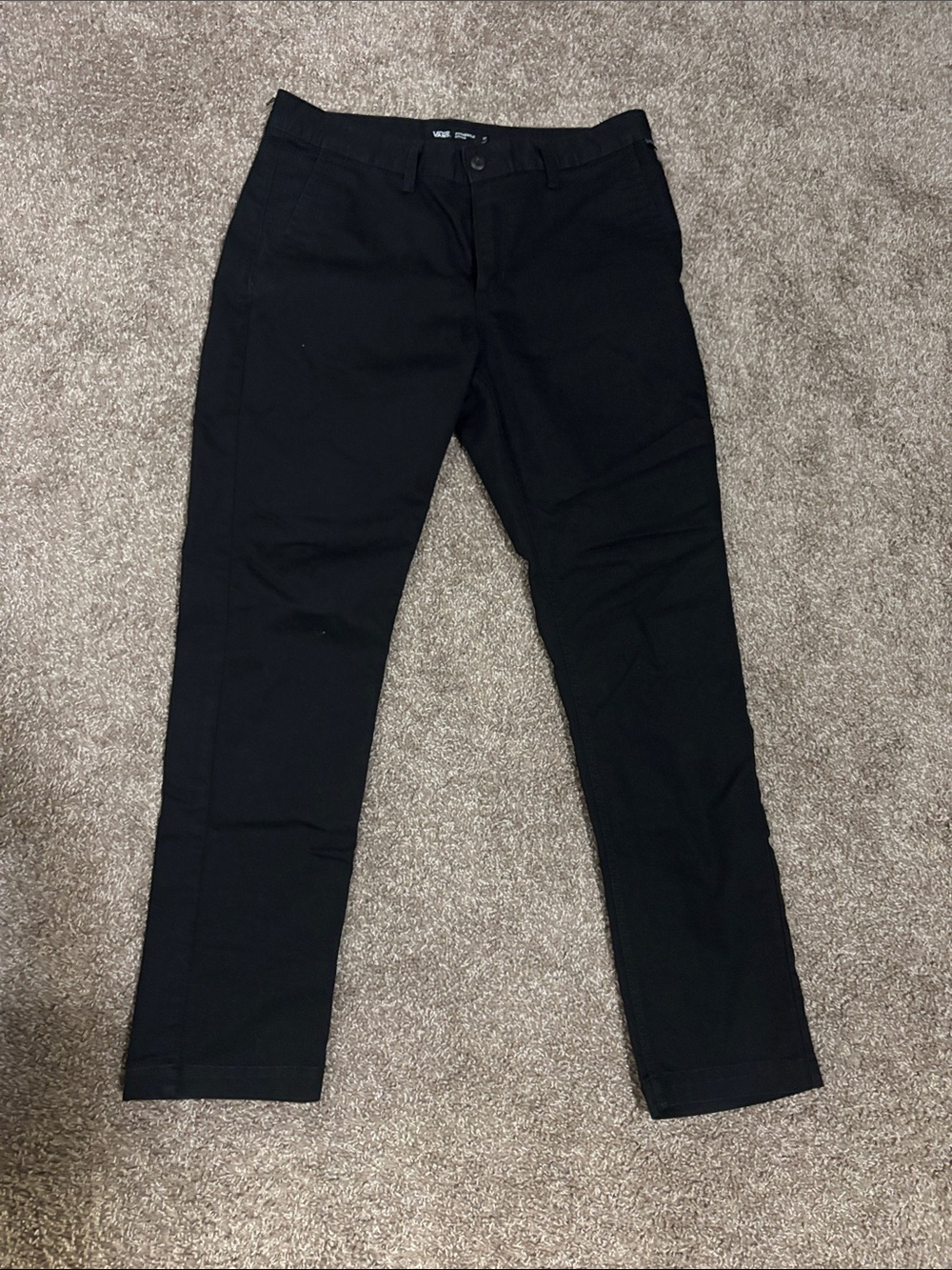 Vans Men's Black Chino Pants - Straight Fit